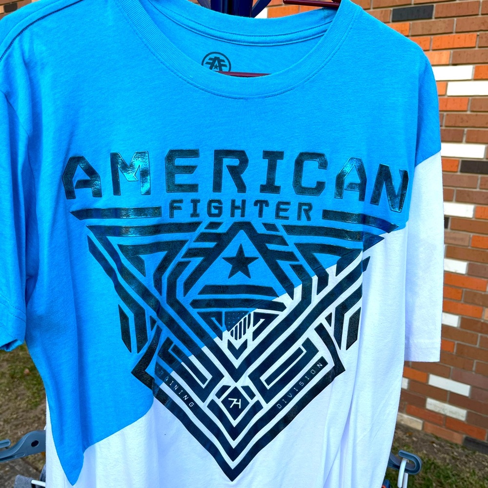 SOLD 9 Men’s American Fighter Tees. All 2X. Great condition.